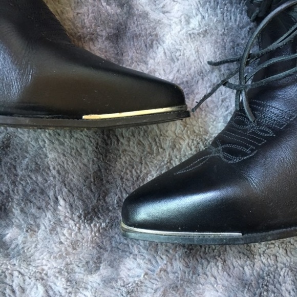 ❌SOLD❌Oak Tree Farms Leather Cowboy Boots - Picture 3 of 8